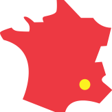Mini carte de la France, position de l'office de tourisme de Vallouise - Pelvoux